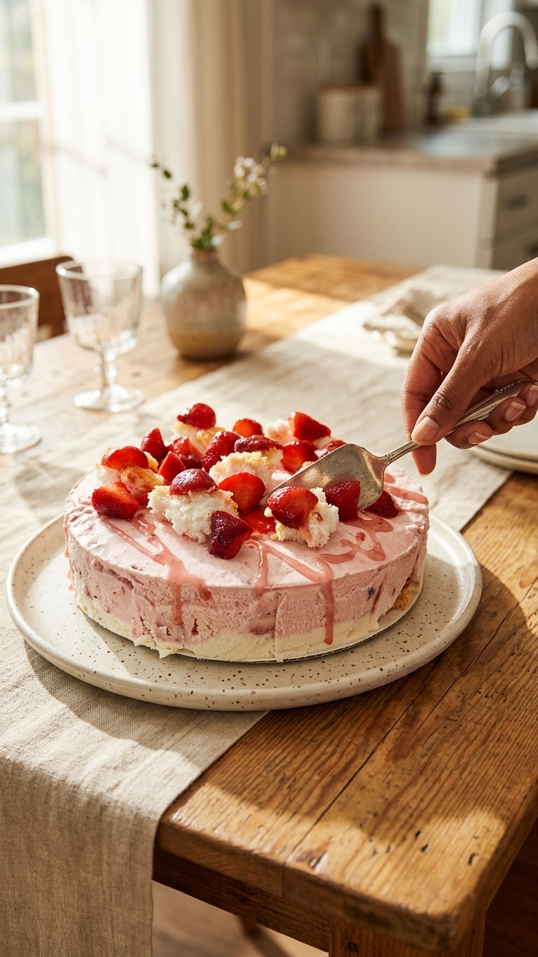 Strawberry Shortcake Ice Cream Cake